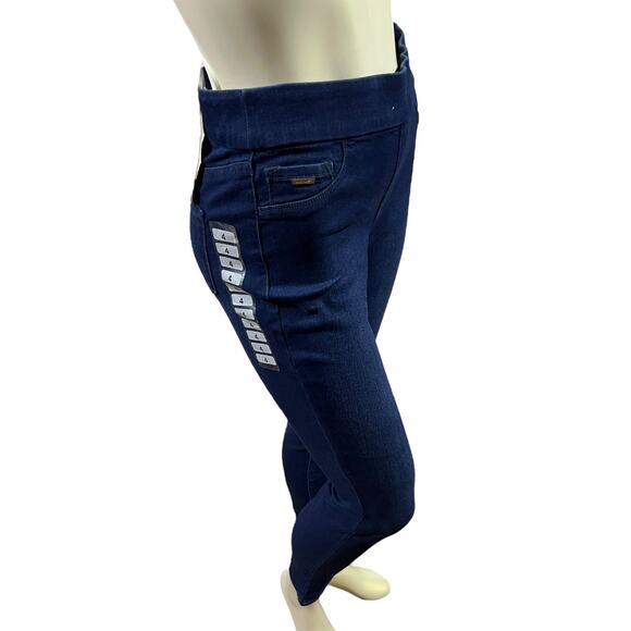 Nine West Skinny Pull-On Jeans, Size 4, Mid/Dark Wash, NWT - Picture 12 of 16